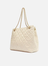 Bolsa Tote Branca Couro Matelassê Gab Média A 50024 0411 0002 Arezzo